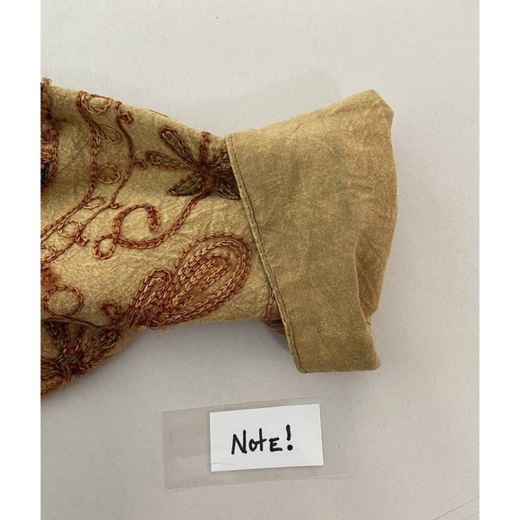 Vintage Orvis Kantha Jacket Womens Small Embroidered Elephant Lagenlook Artsy - Picture 15 of 16